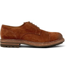 Brunello Cucinelli - Cap-Toe Burnished-Suede Derby Shoes - Brown