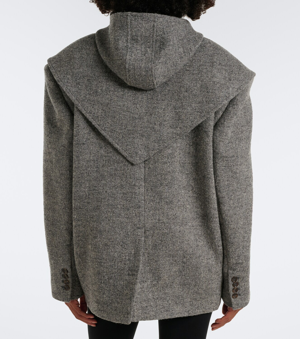 Magda Butrym Herringbone wool and cashmere-blend blazer