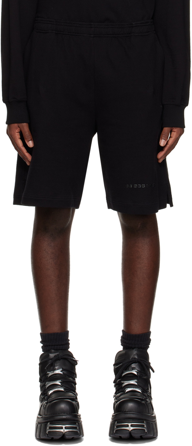 VTMNTS Black Bonded Shorts VTMNTS