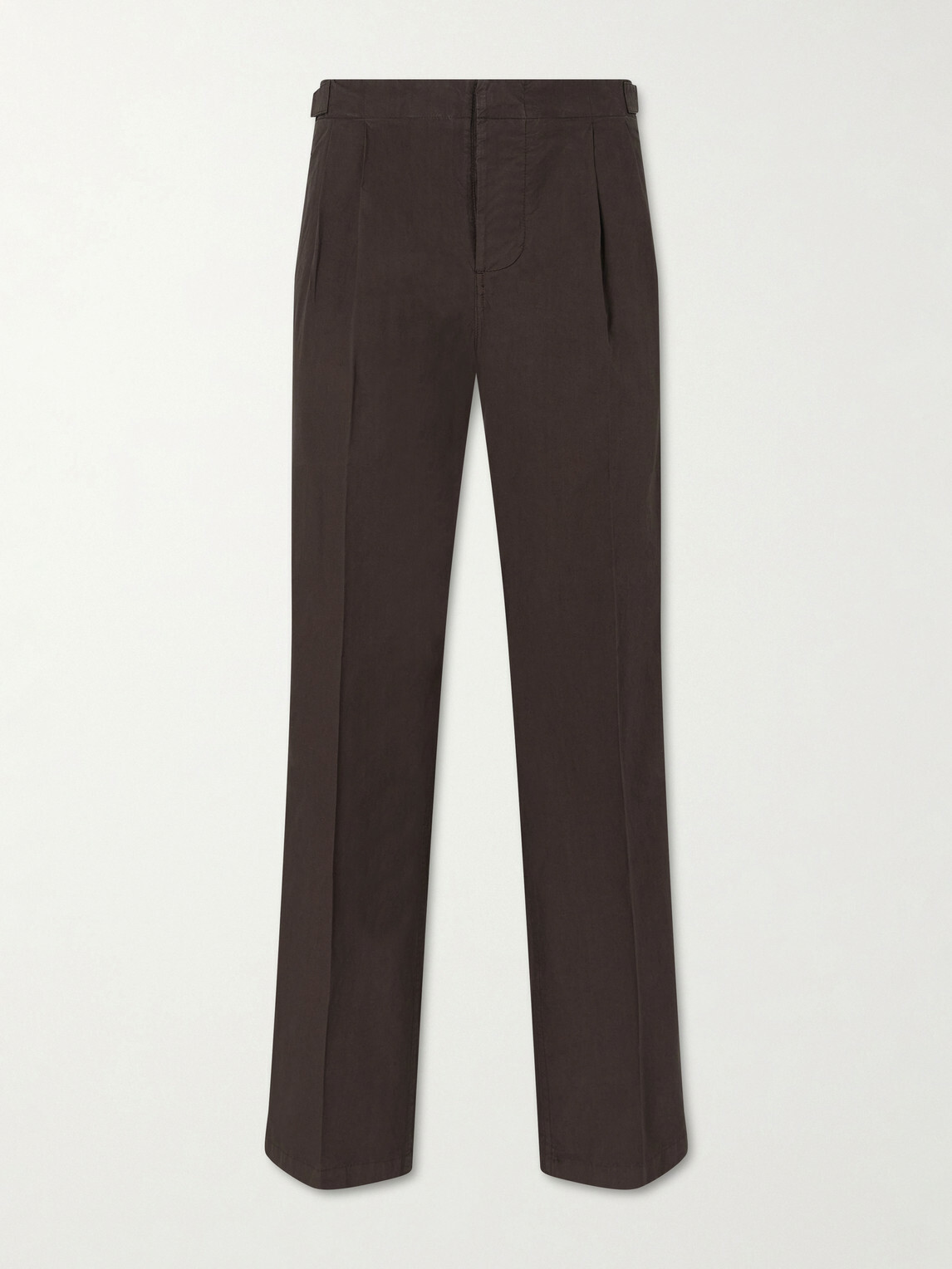 3sixteen - Safari Straight-Leg Cotton-Poplin Trousers - Brown