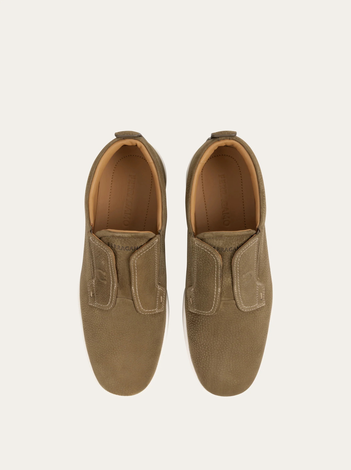 Ferragamo Mens Derby slip-on in Brown