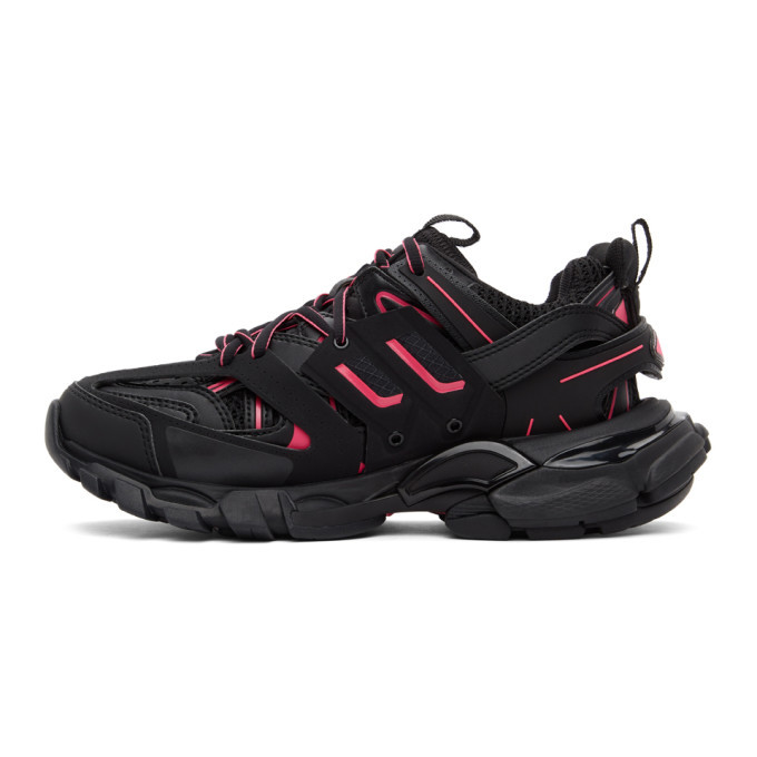 Balenciaga Black and Pink Track Sneakers Balenciaga