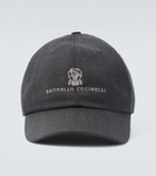 Brunello Cucinelli Logo virgin wool baseball cap