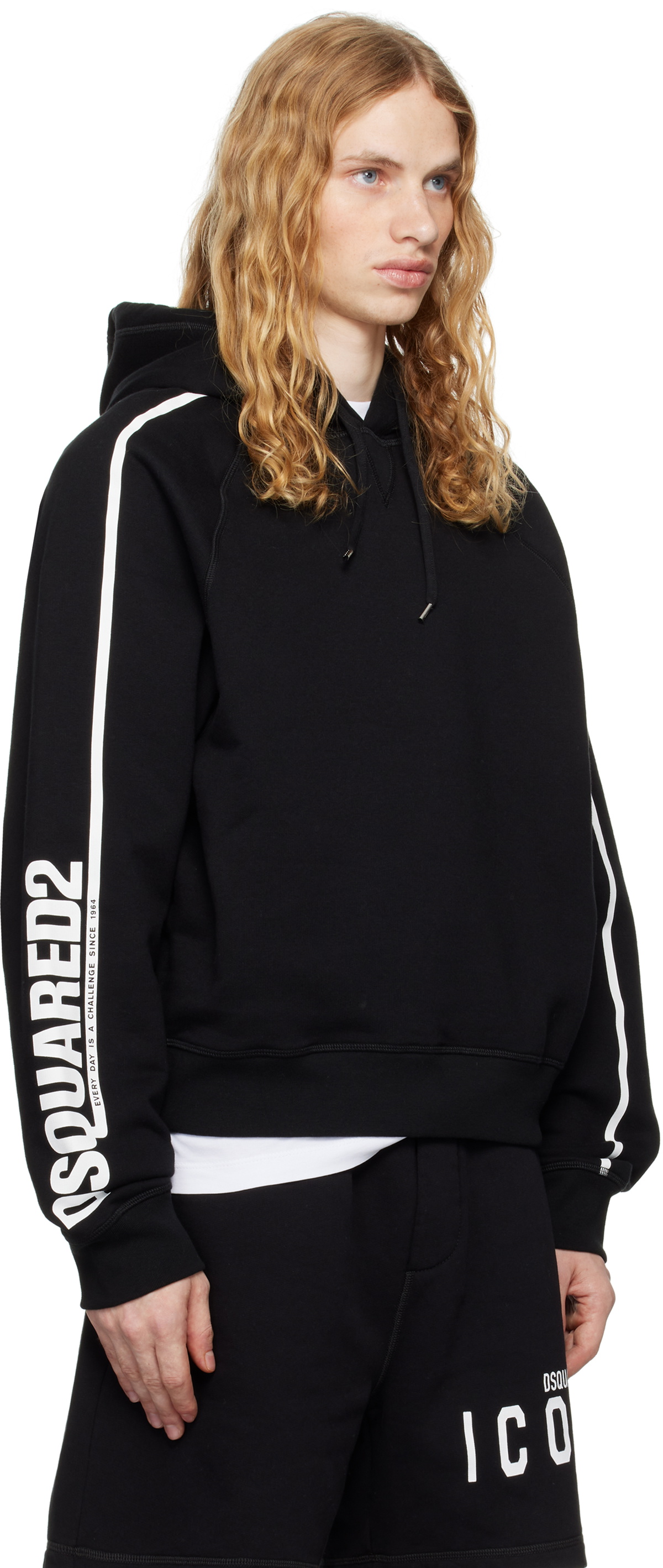 Dsquared2 Black Cipro Raglan Fit Hoodie