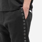 Alexander McQueen Men's Eyelet Detail Sweat Pant in Black