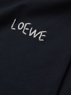 LOEWE - Joe Brainard Logo-Embroidered Cotton-Jersey T-Shirt - Blue