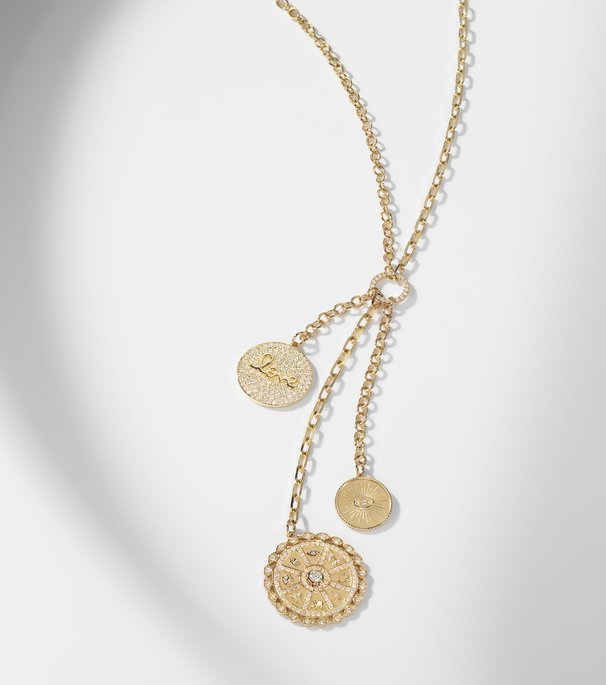 Sydney Evan 14kt gold necklace with diamonds