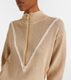 Varley Calva open-knit cotton half-zip sweater