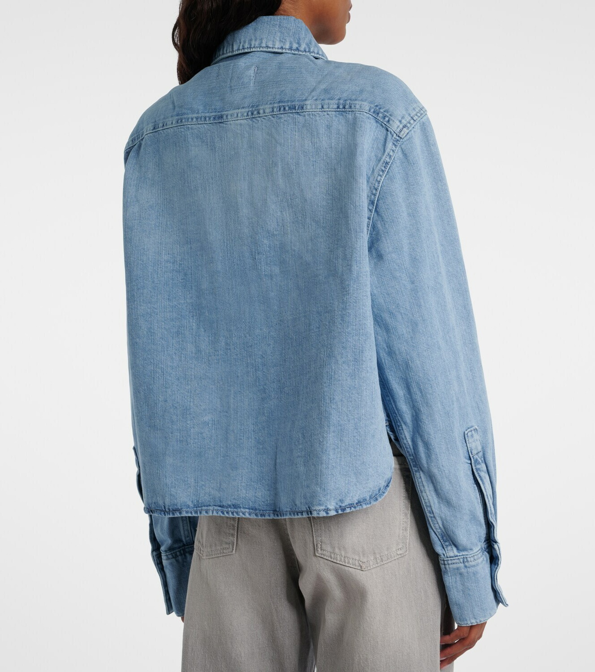 7 For All Mankind Ivy cotton and linen denim shirt