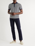 Sid Mashburn - Striped Cotton Polo Shirt - Blue