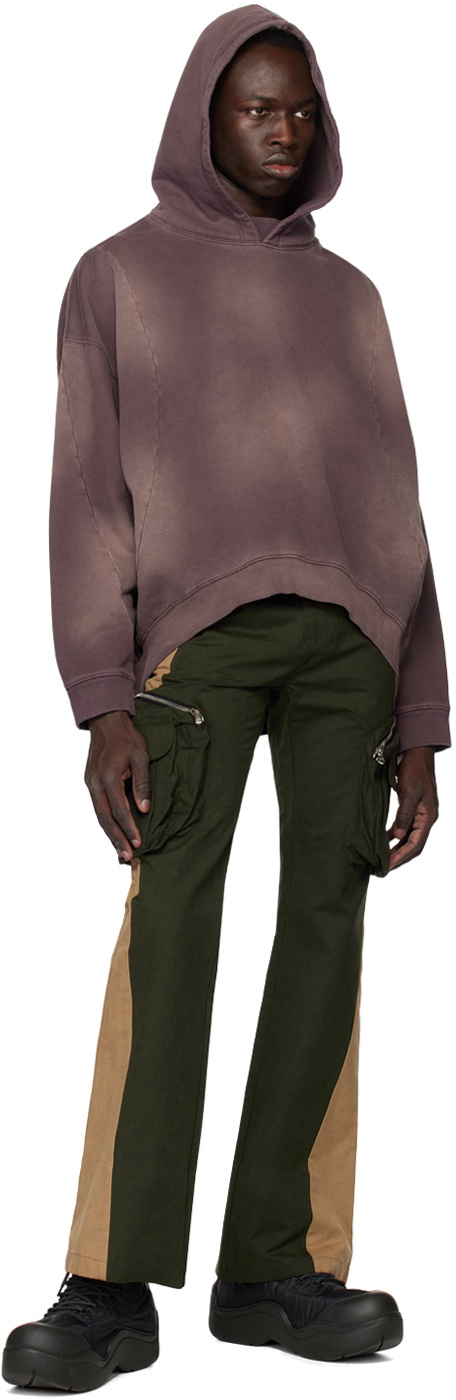 FFFPOSTALSERVICE Khaki & Tan Flared Cargo Pants