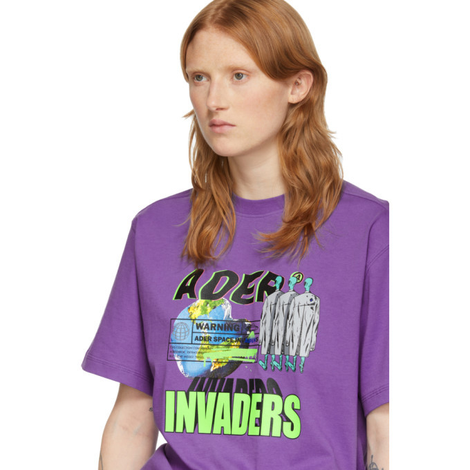 トップス Ader Error ADER error Purple Invaders T-Shirt ADER error