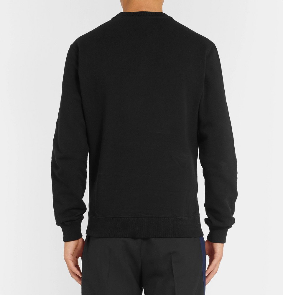 Printed cotton jersey sweatshirt in black - Versace