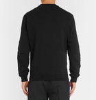 Versace - Embroidered Cotton-Blend Jersey Sweatshirt - Men - Black