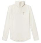 Alexander McQueen - Slim-Fit Embellished Silk-Poplin Rollneck Shirt - White