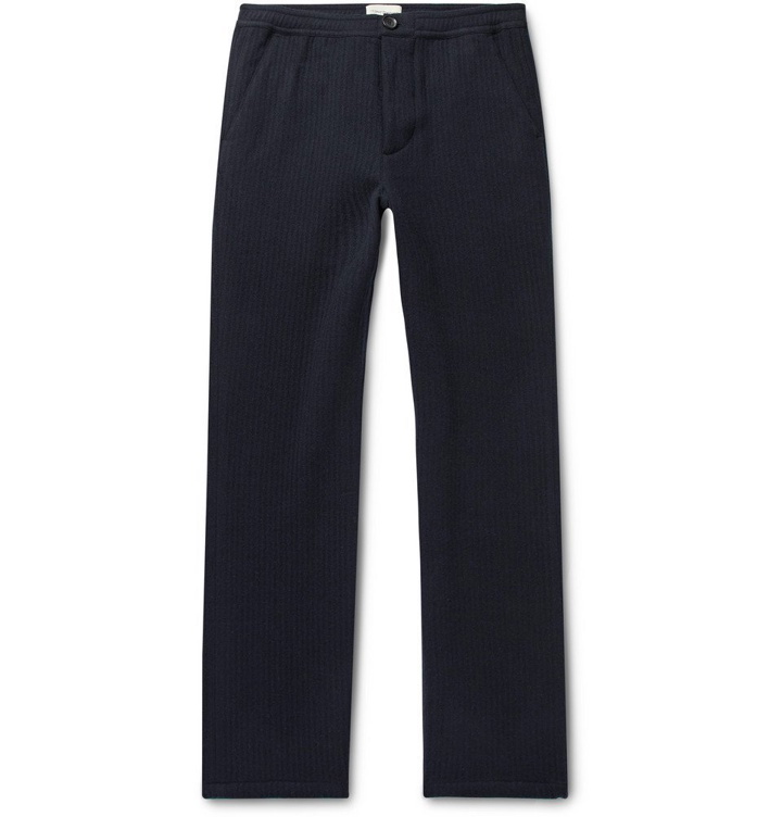 Photo: Oliver Spencer - Navy Striped Wool Trousers - Navy
