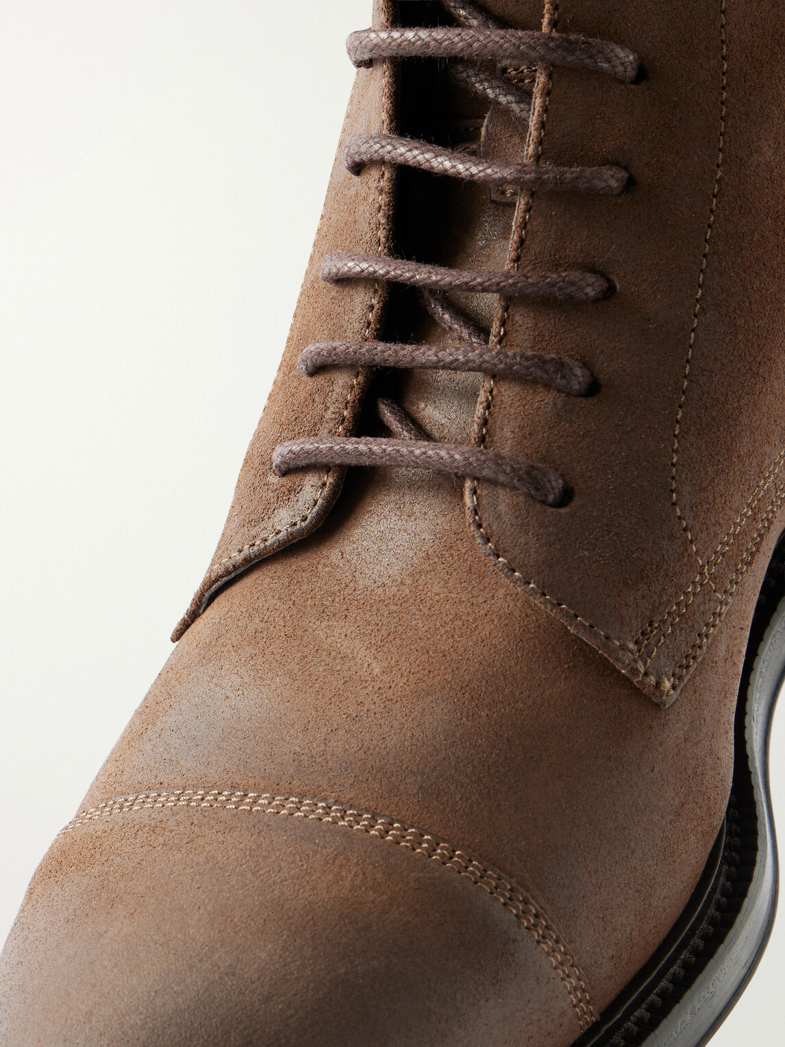 Brunello Cucinelli - Suede Derby Boots - Brown