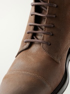 Brunello Cucinelli - Suede Derby Boots - Brown