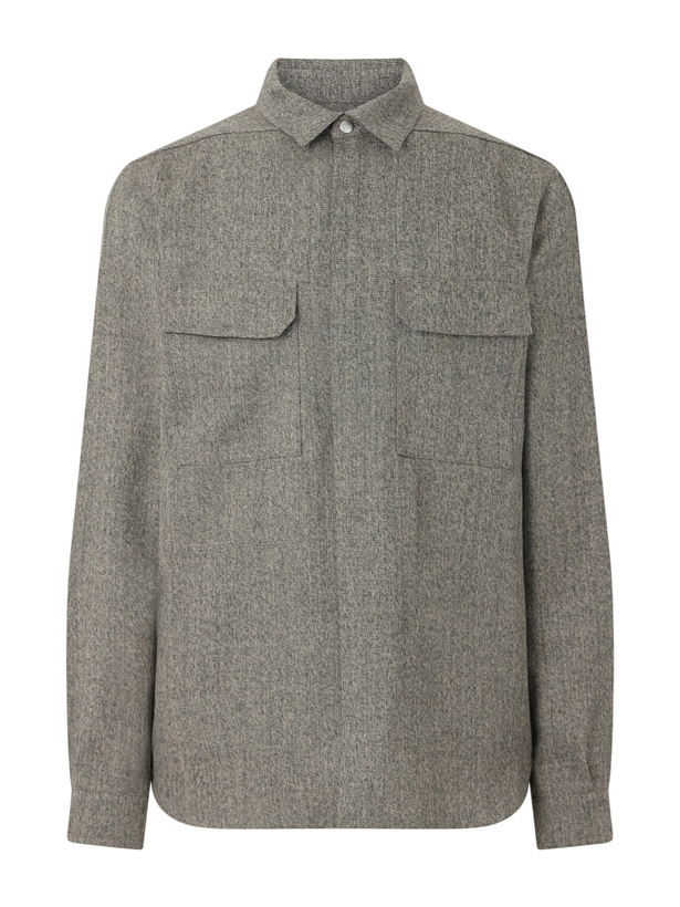 Photo: Rick Owens - Mélange Wool Overshirt - Green