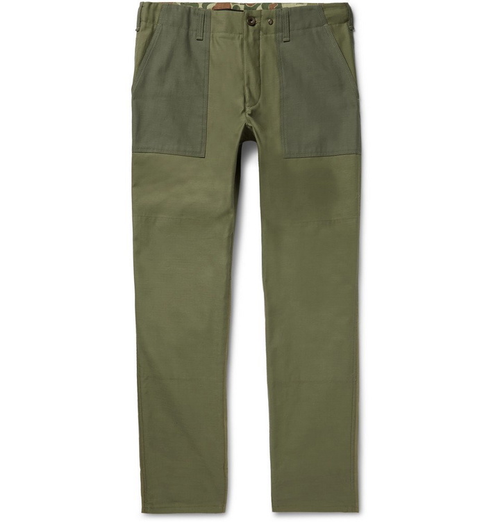 Photo: rag & bone - Slim-Fit Cotton Trousers - Army green