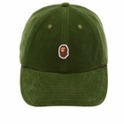 A Bathing Ape Men's One Point Panel Cap in Olive Drab 