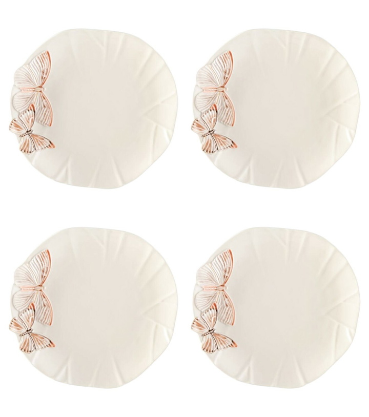 Photo: Bordallo Pinheiro Cloudy Butterflies set of 4 dinner plates by Claudia Schiffer