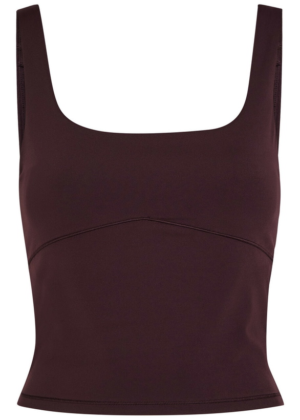 Photo: Vuori Alltheform Stretch-jersey Tank Chocolate
