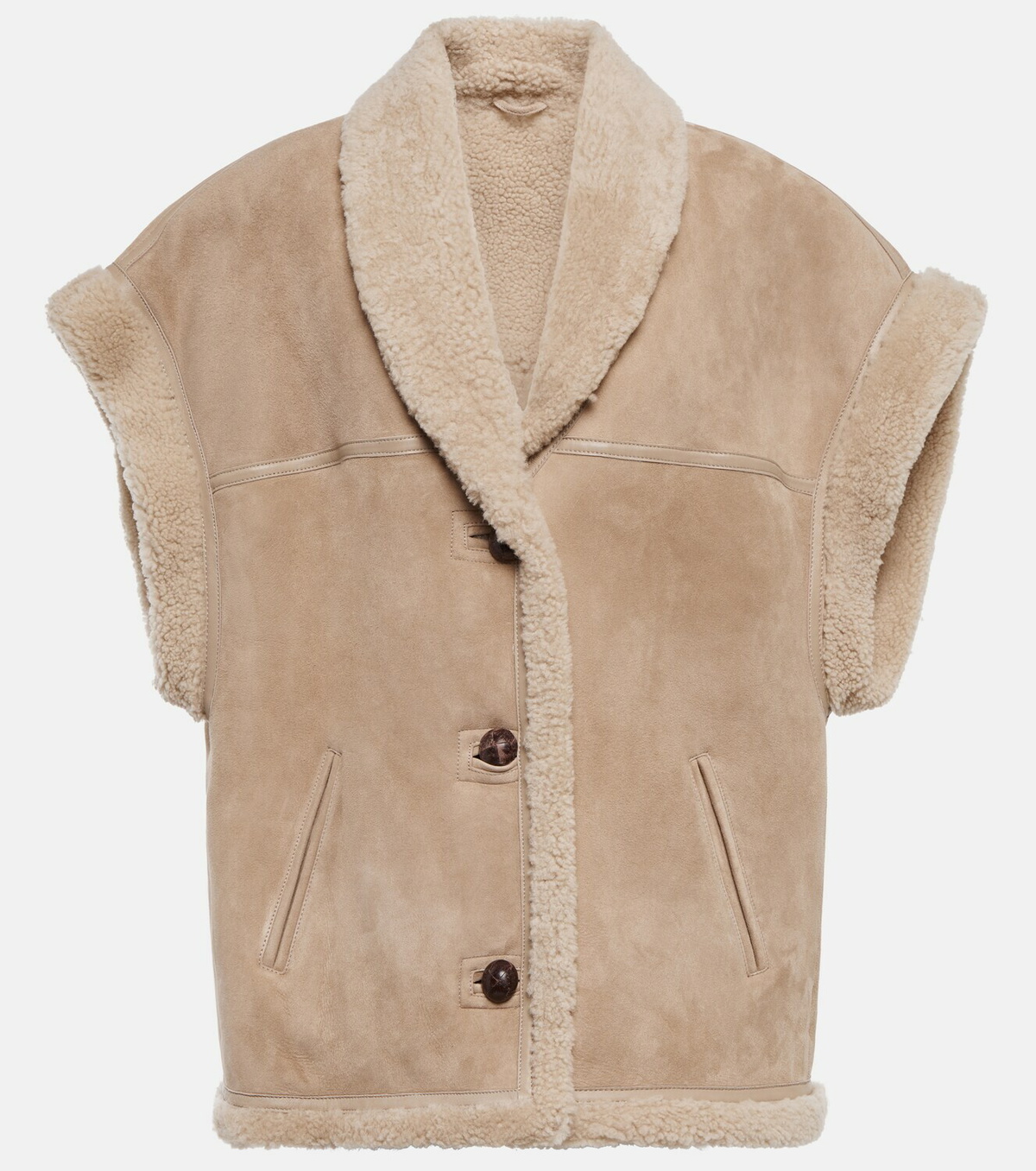 Marant Etoile Leather and shearling vest Isabel Marant Etoile