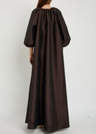 Bernadette George Stretch-taffeta Maxi Dress Dark Brown
