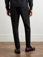 Theory - Mayer Slim-Fit Straight-Leg Wool-Blend Trousers - Black