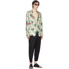 Dries Van Noten Off-White and Multicolor Viscose Boxer Blazer