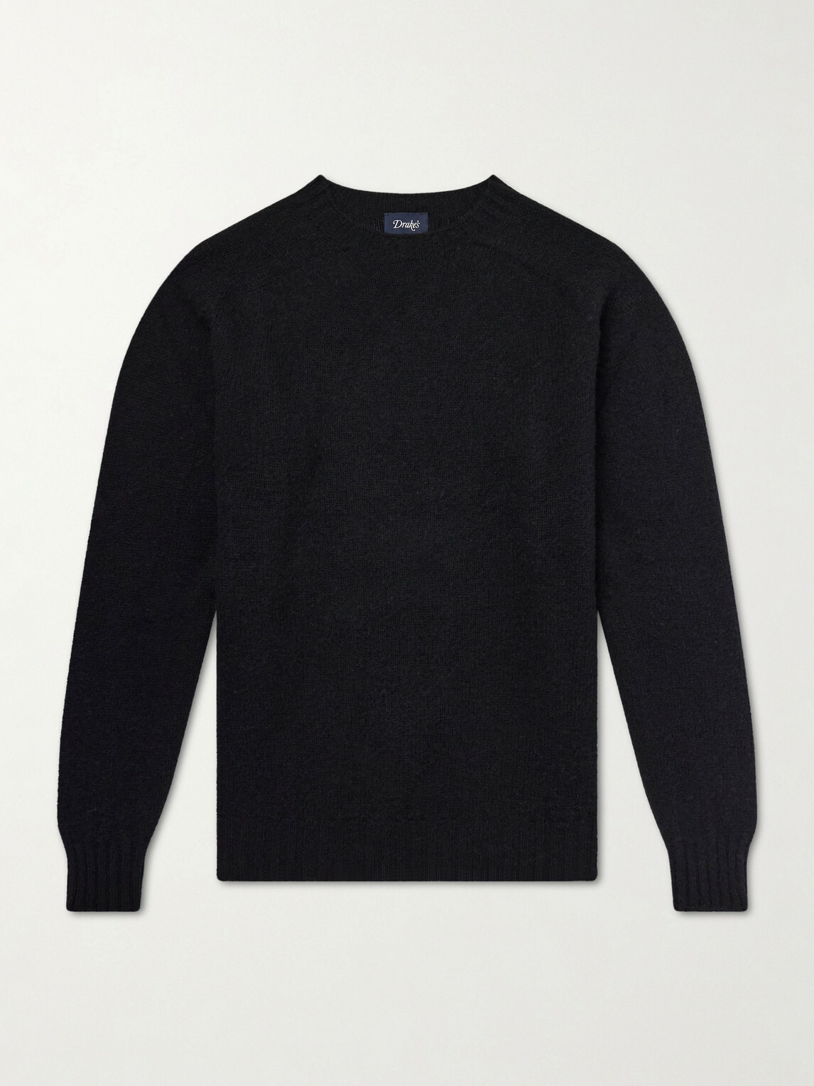 Drake's - Brushed-Wool Sweater - Black
