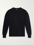 Drake's - Brushed-Wool Sweater - Black