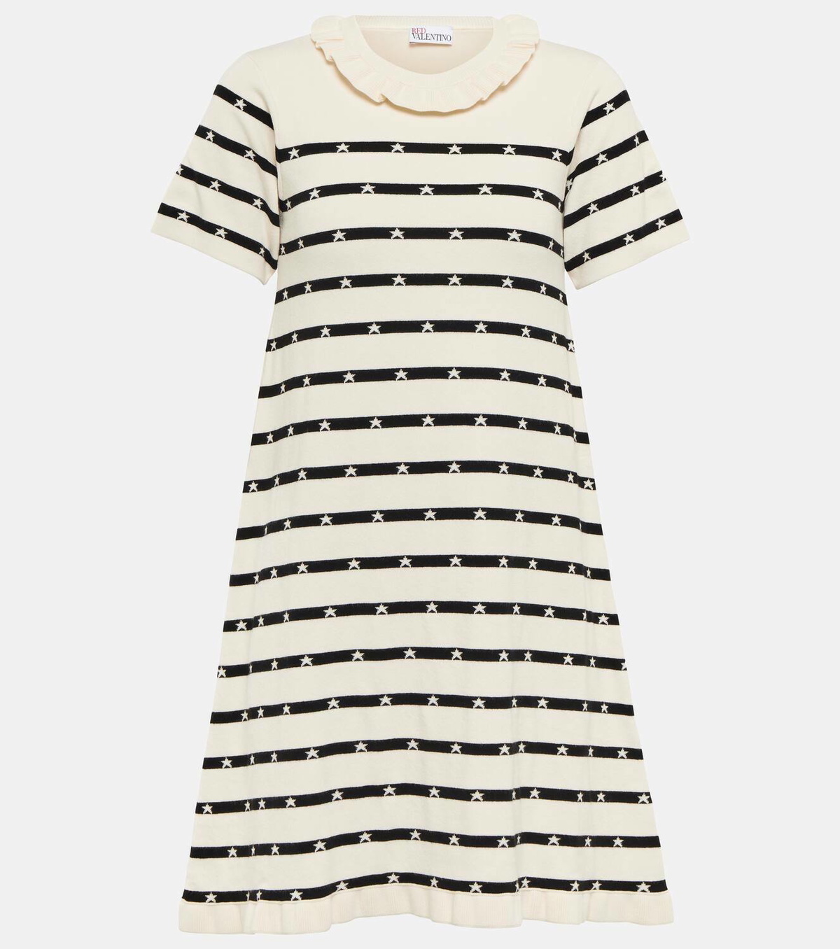 REDValentino Striped Intarsia minidress