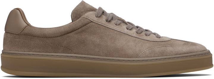 Photo: BOSS Brown BECKHAM Edition Low-Top Suede Sneakers