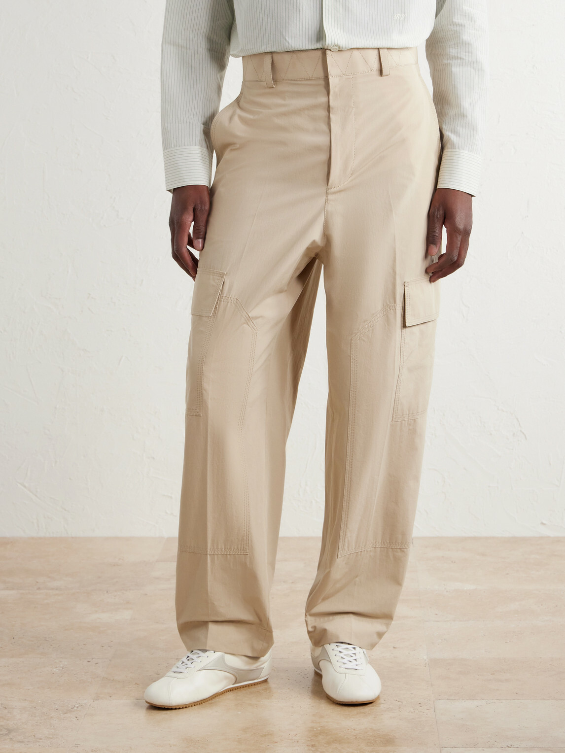 Bottega Veneta - Straight-Leg Cotton-Toile Cargo Trousers - Neutrals