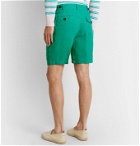 Drake's - Pleated Linen Shorts - Green