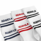 Adanola Women's 3 Pack College Socks in Red/Navy 