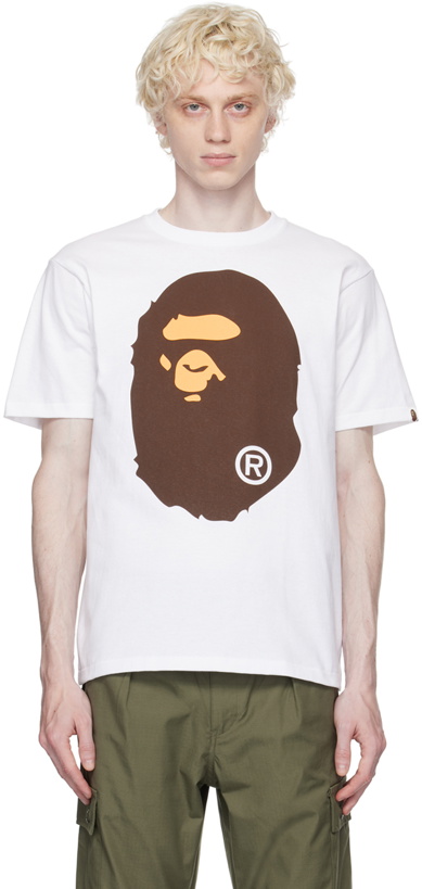 Photo: BAPE White Big Ape Head T-Shirt