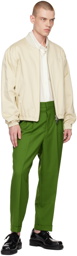AMI Paris Green Carrot Fit Trousers
