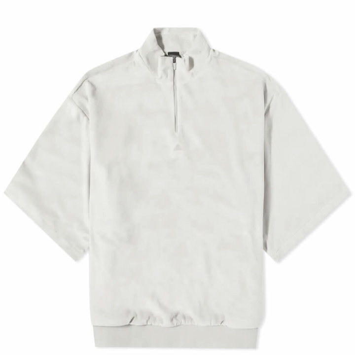 Photo: Adidas Men's Basketball Velour Half Zip in Cloud White