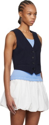 MSGM Navy Button Vest