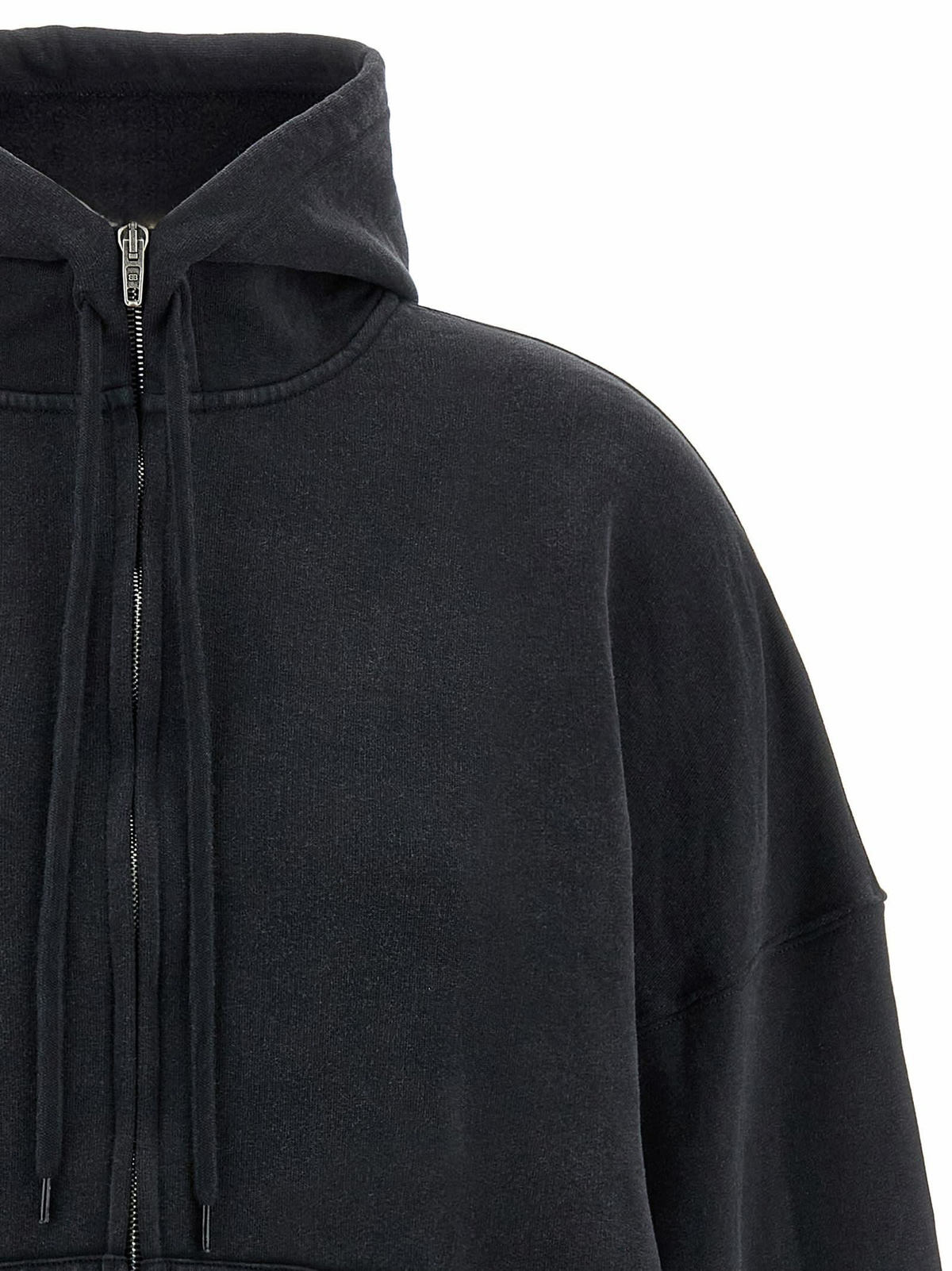 BALENCIAGA BELLEVILLE フーディー Balenciaga Belleville Large Zip-Up Hoodie, 100% Cotton in Black | Lyst