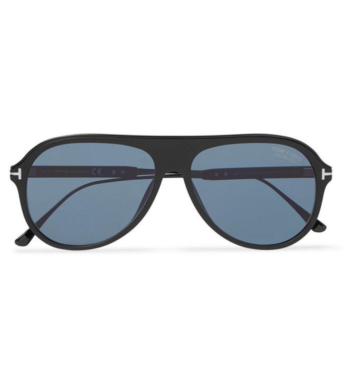 Photo: TOM FORD - Nicholai Aviator-Style Acetate Polarised Sunglasses - Men - Black