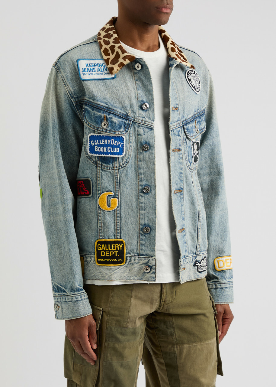 Gallery Dept. Headline Patch-appliquéd Denim Jacket Indigo
