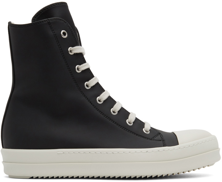 Photo: Rick Owens Drkshdw Black Bumper High-Top Sneakers