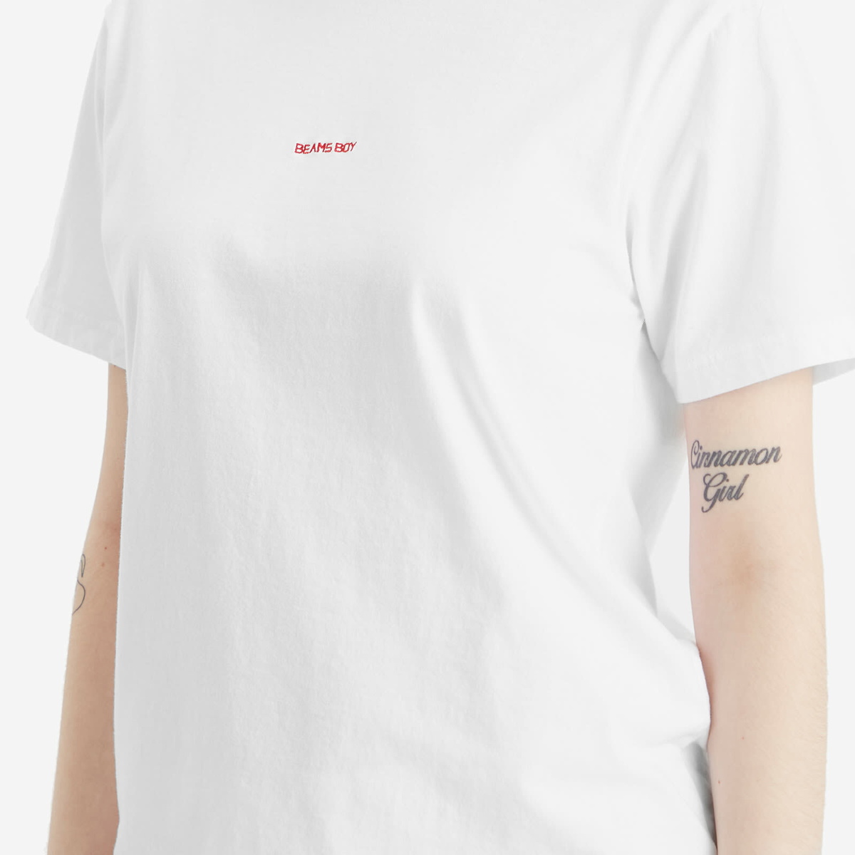 Beams Boy Women's Crew T-Shirt in Off White