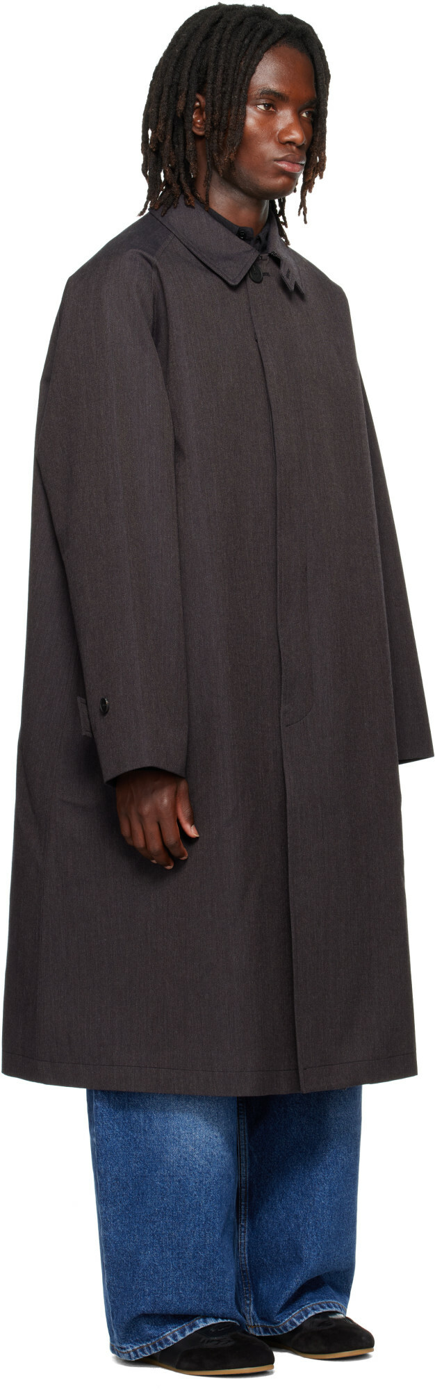 Studio Nicholson Brown Crowe Trench Coat
