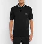 Dolce & Gabbana - Slim-Fit Contrast-Tipped Cotton-Piqué Polo Shirt - Men - Black