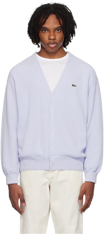 Photo: Lacoste Blue Relaxed-Fit Cardigan